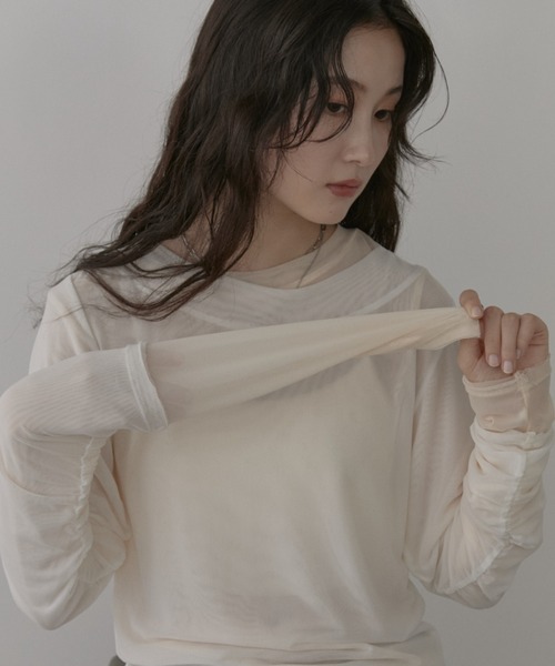 Aunt Marie's（アントマリーズ） tシャツ シアーレイヤードトップス「2