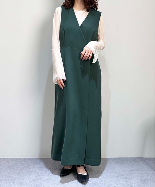 Vネック ロングワンピース ドレス Vネックロングワンピース : ZOZOTOWN Yahoo!店 - 通販