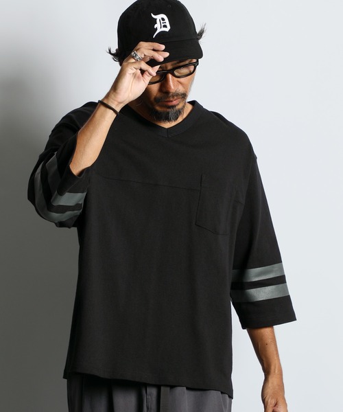 The DUFFER of ST.GEORGE tシャツ FOOTBALL 3/4 SLEEVE TEE：7分