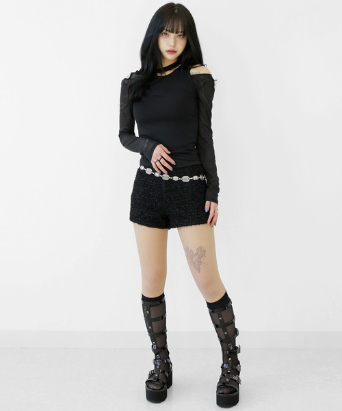 セットアップ Tシャツ プリーツスカート アシンメトリー 全2色 二段フレアーアシンメトリースカート10070 | さらり＊ふわり