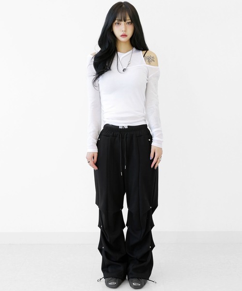 minsobi tシャツ 「2点セット」アシンメトリーカットソー +