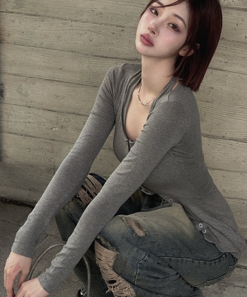 Lae tシャツ ホルターネックツーピースカーディガン レディース メンズ