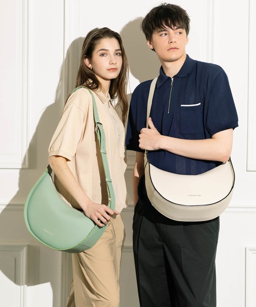 【 】★CK ソフトクレセントバッグ★送料無料★ CRAFSTO ショルダーバッグ バッグ BIO LEATHER クレセントバッグ