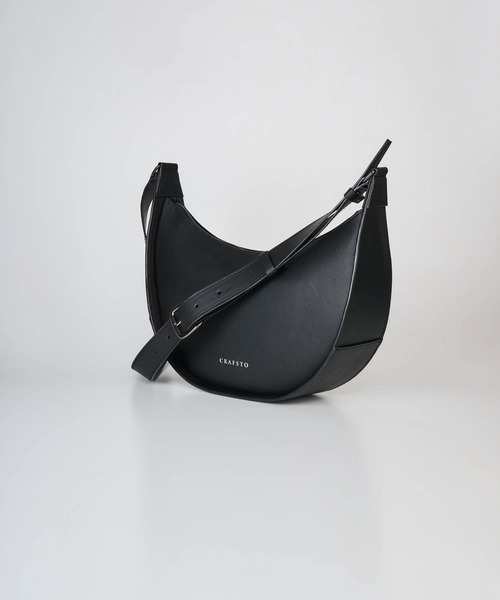 ❤️ GRIS BLACK ❤️ ショルダーバック❤️ gris ほぼ新品 CRAFSTO ショルダーバッグ バッグ BIO LEATHER クレセントバッグ