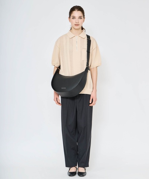 ★ ★ CKJナイロンクレセントショルダーバッグ BIO LEATHER クレセントバッグ・ショルダーバッグ【アップル