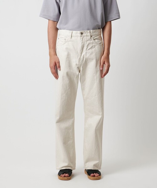 アイボリー　バギーデニムパンツ UNITED ARROWS ジーンズ アイボリー バギー デニムパンツ メンズ