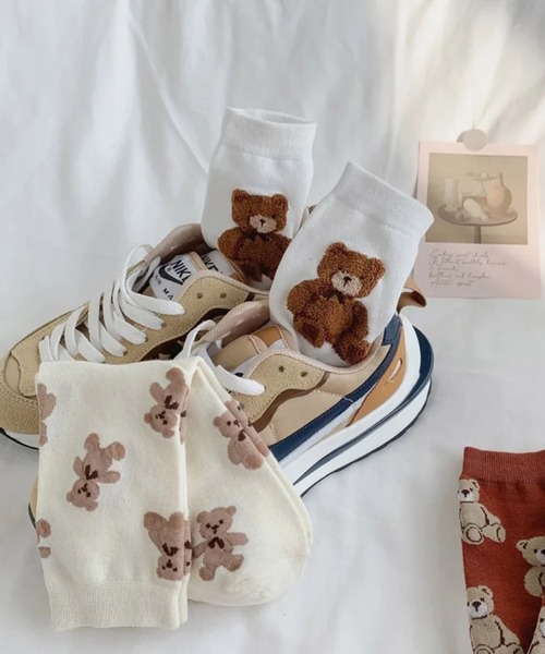 Port（ポート） 靴下 「 」 くまちゃん デザイン ソックス