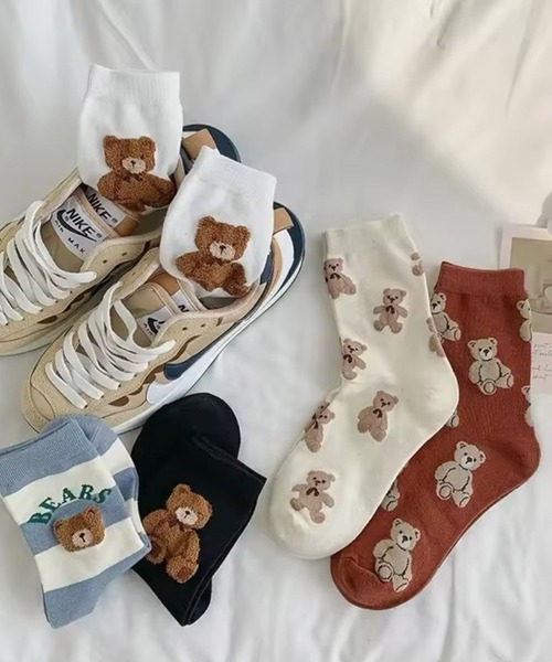 Port（ポート） 靴下 「 」 くまちゃん デザイン ソックス