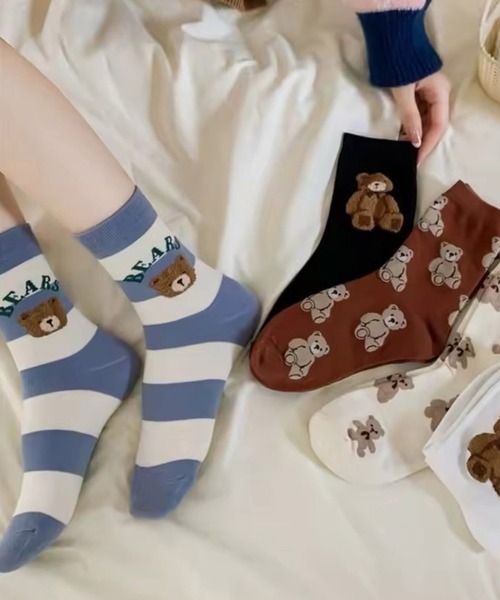 Port（ポート） 靴下 「 」 くまちゃん デザイン ソックス