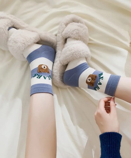 Port（ポート） 靴下 「 」 くまちゃん デザイン ソックス