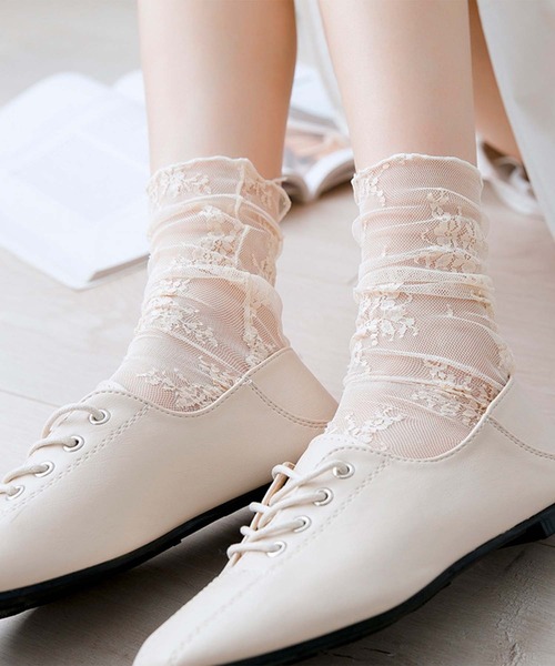 mosox 靴下 花柄レースソックス (SS) レディース : ZOZOTOWN Yahoo!店