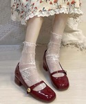 靴下 「MOSOX」 花柄レースソックス (S...の詳細画像2