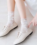 靴下 「MOSOX」 花柄レースソックス (S...の詳細画像5