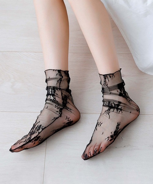 mosox 靴下 花柄レースソックス (SS) レディース : ZOZOTOWN Yahoo!店