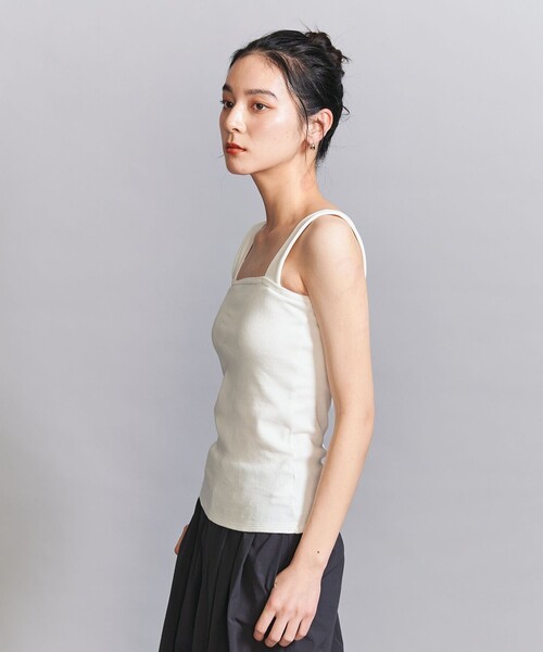 tシャツ コットンブレンド ベア タンクトップ レディース BEAUTY＆YOUTH UNITED ARROWS tシャツ コットンブレンド ベア