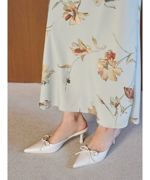 snidel ヒール　ミュール　リボン　スナイデル SNIDEL パンプス リボンミュール : ZOZOTOWN Yahoo!店 - 通販