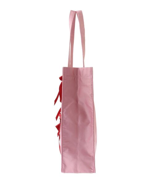 Maison de FLEUR トートバッグ リボンサテンスクエアトート