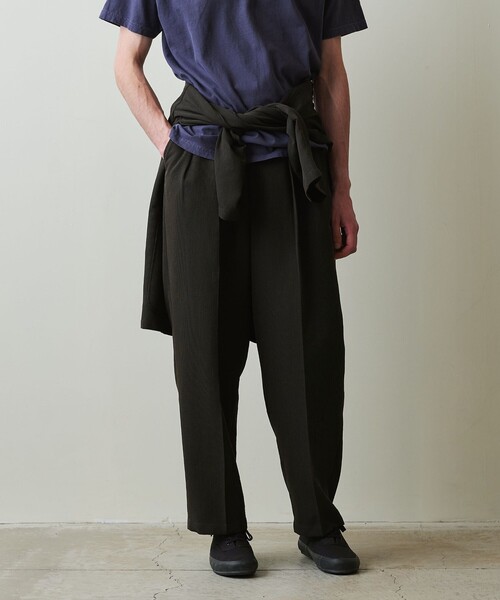 未使用級【steven alan】(S)スラックス 2インプリーツ ハイウエスト STEVEN ALAN スラックス 「Steven Alan」 サプレックス インツー