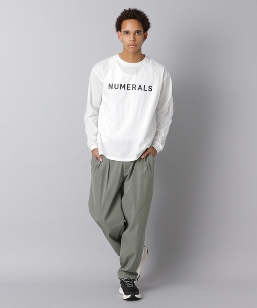 NUMERALS tシャツ 「NUMERALS」ストレッチロゴロングスリーブTEE