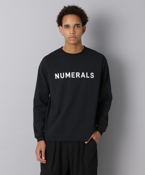 NUMERALS tシャツ 「NUMERALS」ストレッチロゴロングスリーブTEE