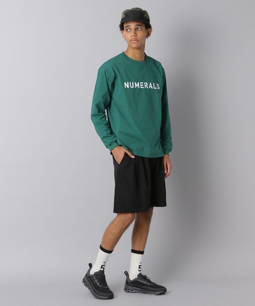 NUMERALS tシャツ 「NUMERALS」ストレッチロゴロングスリーブTEE