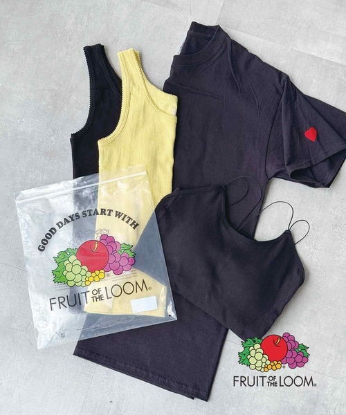 tシャツ 「別注」FRUIT OF THE LOOM×PICCIN 4点セット（black） レディース