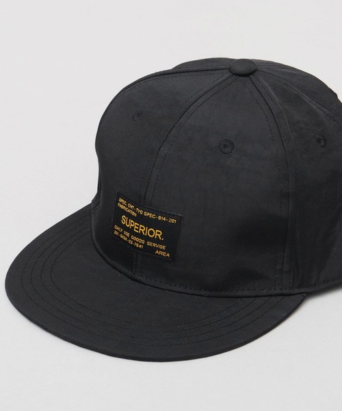 A.M.S. キャップ 帽子 撥水 ムラ染風 ワッシャーナイロン 平つば