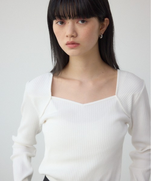 AZUL BY MOUSSY（アズールバイマウジー） tシャツ ダイヤネック長袖