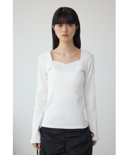 AZUL BY MOUSSY（アズールバイマウジー） tシャツ ダイヤネック長袖