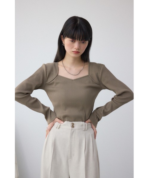 トップス tuwi AZUL BY MOUSSY（アズールバイマウジー） tシャツ ダイヤネック長袖