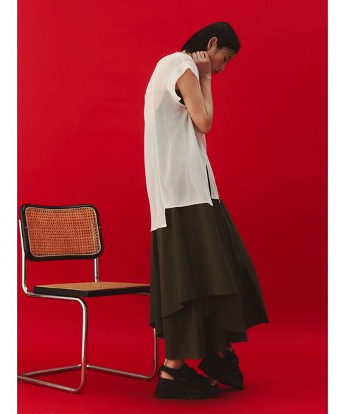 UN3D.（アンスリード） パンツ TYPEWRITER ASYMME LAYERED PT / タイプ