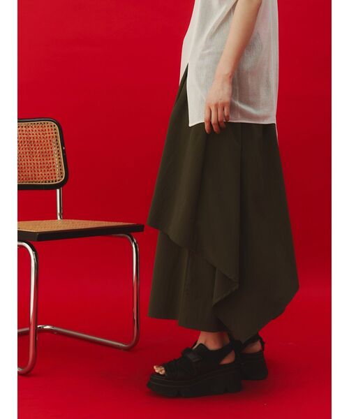 UN3D. パンツ TYPEWRITER ASYMME LAYERED PT / タイプライター