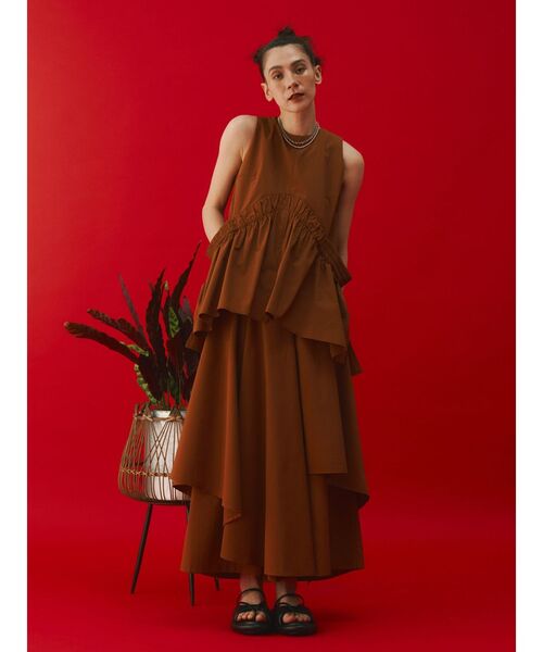 値下 UN3D TYPEWRITER ASYMME LAYERED PT UN3D. パンツ TYPEWRITER ASYMME LAYERED PT / タイプライター