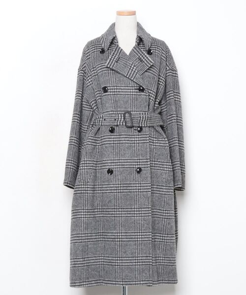 AP STUDIO Chester Coat (Check) コート　新品未使用 AP STUDIO チェスターコート FREE グレー レディース : ZOZOTOWN Yahoo