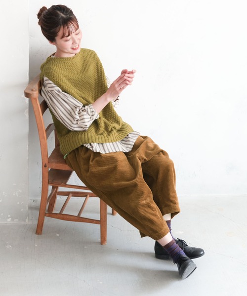 「soulberry」 コーデュロイパンツ L キャメル レディース_画像2