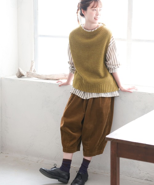 「soulberry」 コーデュロイパンツ L キャメル レディース_画像4