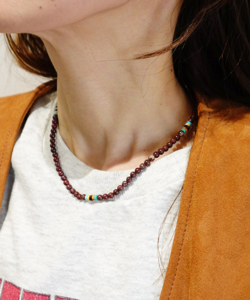 ミキア  mikia   ネックレス  ストーン FRAMeWORK ネックレス MIKIA/ミキア 4mm stone double wrap