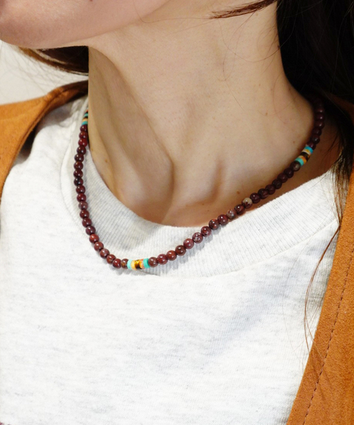 ミキア  mikia   ネックレス  ストーン FRAMeWORK ネックレス MIKIA/ミキア 4mm stone double wrap