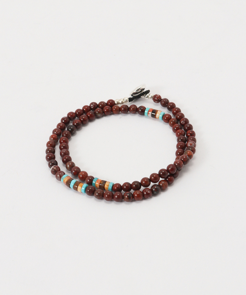 WIND AND SEA MIKIA ネックレス　レッド FRAMeWORK ネックレス MIKIA/ミキア 4mm stone double wrap