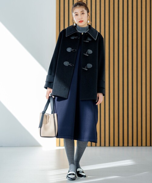 「組曲」 ダッフルコート 2 ブラック レディース_画像6