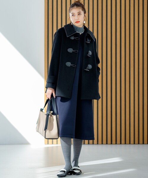 「組曲」 ダッフルコート 2 ブラック レディース_画像7