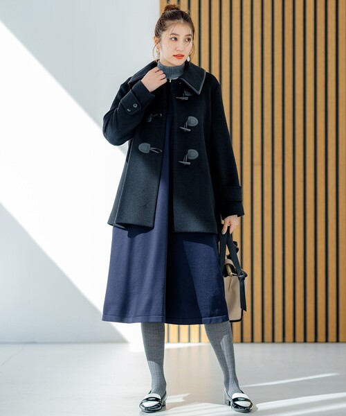 「組曲」 ダッフルコート 2 ブラック レディース_画像8