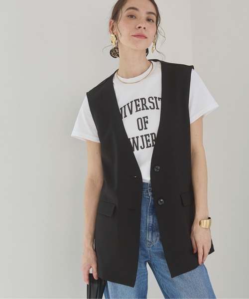 ベスト ジレ イージーケアリネンライクジレ レディース AZUL BY MOUSSY ベスト ジレ イージーケアリネンライクジレ