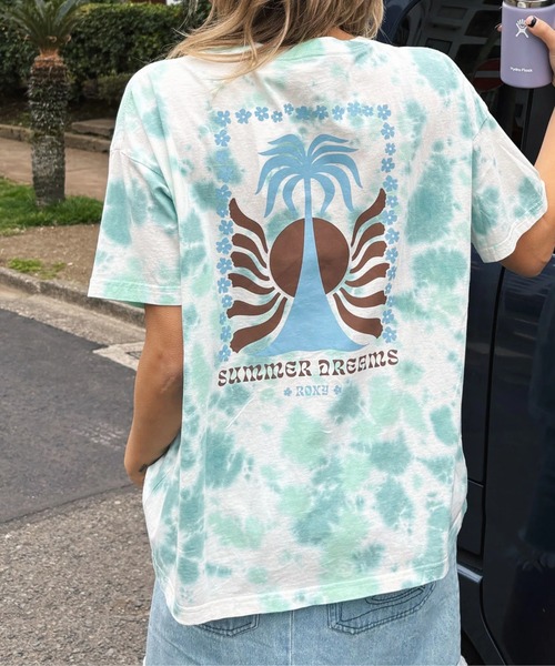 yusho kobayashi タイダイ　ロゴ　Tシャツ ROXY tシャツ SUMMER DREAMS /ロキシーバックプリントタイダイ柄