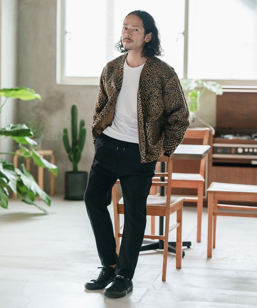【日本製】 CAMBIO メンズ ブラック L イージーパンツ 「CAMBIO」 パンツ