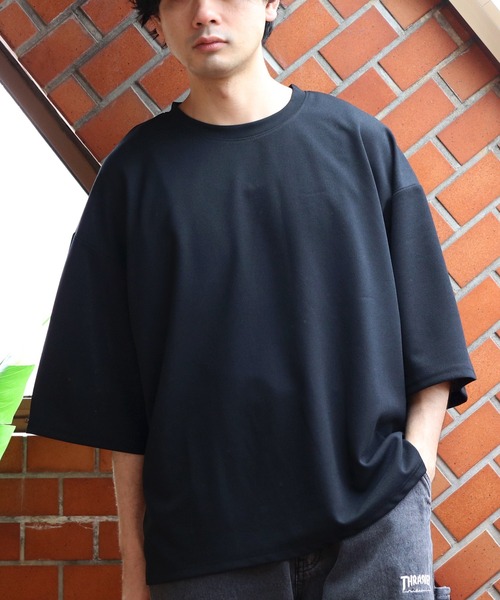 ちゃたんページ 8（eight） tシャツ 切替ワイドシルエットTシャツ メンズ