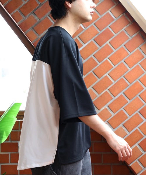 8（eight） tシャツ 切替ワイドシルエットTシャツ メンズ