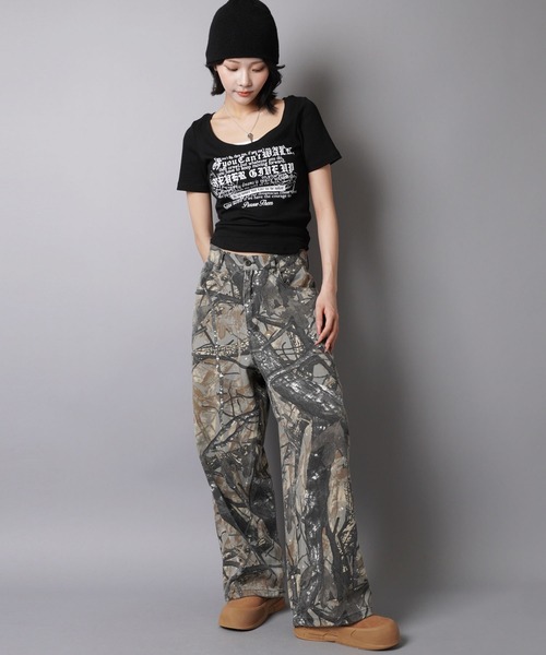 楽天市場】レディース ダンス カーゴパンツ カモフラ S-3XL 迷彩