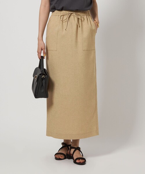 【green label relaxing 】セットアップ スカートオフィス L green label relaxing スカート 「size SHORTあり」スラブ