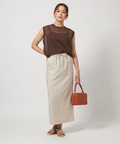 green label relaxing スカート 「size SHORTあり」スラブ